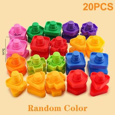Perfect Picks Market STEM Kids Screw Building Blocks Educational Puzzle Set 20pcs