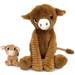 Les Déglingos Hindou die Kuh-Mama mit Baby (24 cm)