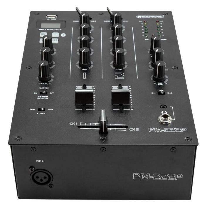 Omnitronic PM-222P 2-Kanal-DJ-Mixer mit Player (10006824)