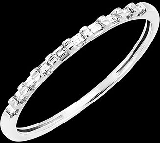 Edenly Ring FraÃ®cheur - Harmonie - 9 Karat WeiÃŸgold und Diamanten