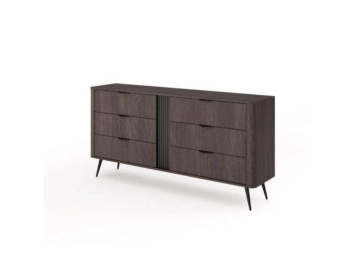 Furnlux Kommode Veris Braun 163x38x81 cm, 163x81x38 cm, Kleinmöbel, Kommoden, Kommoden