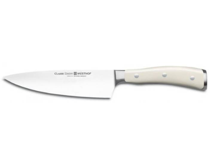 Wüsthof Kochmesser 16 cm Klinge, Classic Ikon Crème (4596-0/16), scharfes Küchenmesser, optimale Balance durch Doppelkropf, weißer Griff