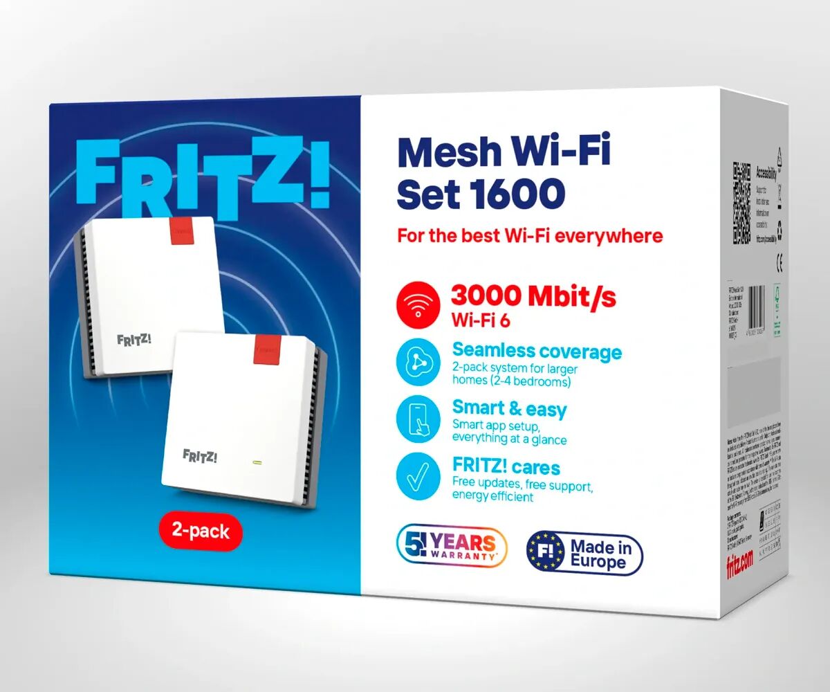 Fritz! Mesh Set 1600 Blanco / Set De 2 Repetidores Wi-Fi