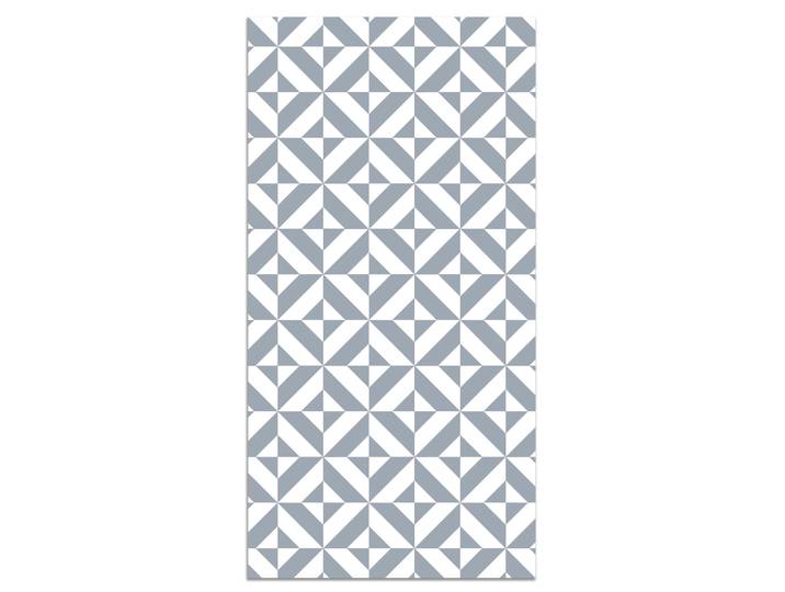 Tapis vinyle forme géométrique bleue 80x150cm