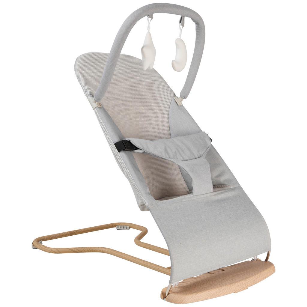 Jimmylee Schaukelwippe , Hellgrau , Textil , 67x39x40 cm , SGS-geprüft , Bezug abnehmbar, Bezug waschbar, zusammenklappbar , Baby- und Kindermöbel, Babyzimmer, Babywippen & Babyschaukeln