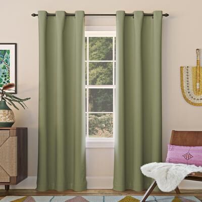 Sun Zero Hayden Energy Saving Blackout Grommet 1-Piece Curtain Panel, Single Panel