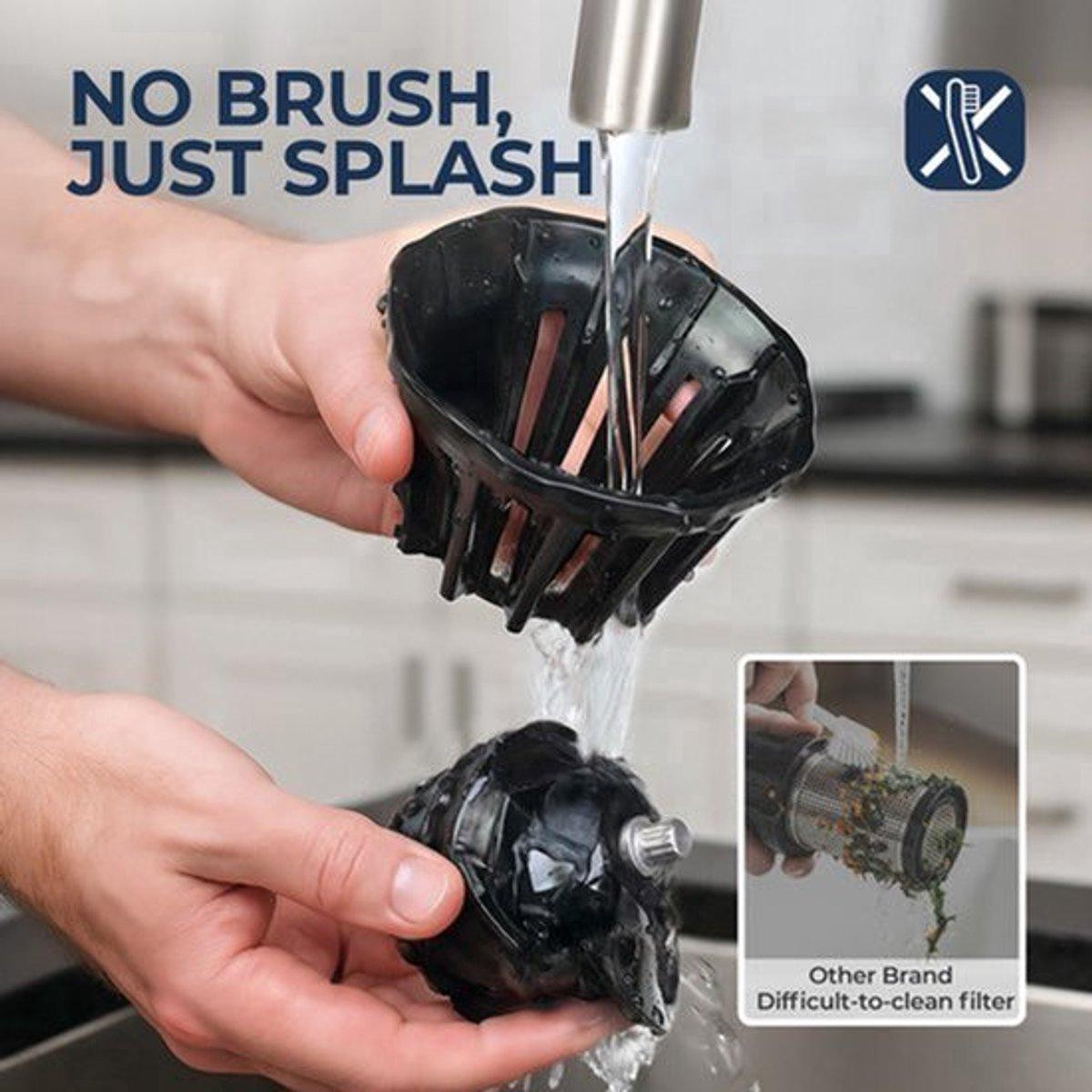 Selius Slowjuicer zwart - 150 W - 1001-1500 ml elektrische fruitpers voor vers sap