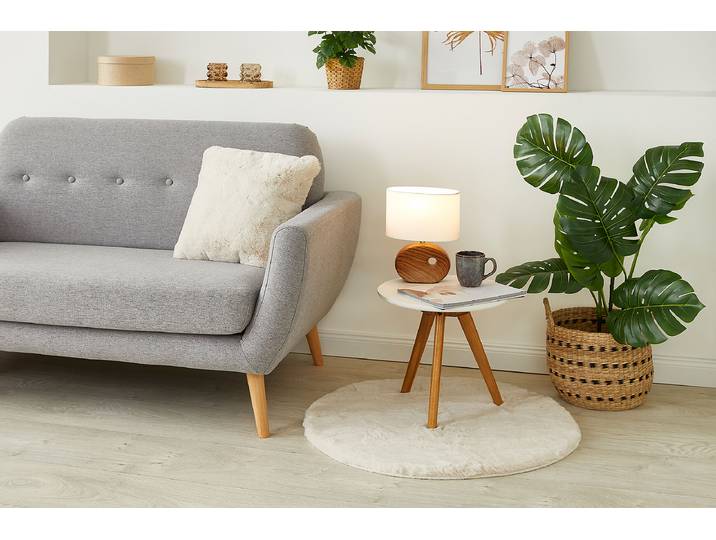 Tapis Como Beige/Beige Ø 80cm Polyester