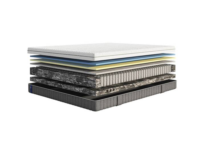 Emma Taschenfederkernmatratze Deluxe Body Adapt, Grau, Weiß, H3, 200x200 cm, Bezug abnehmbar/waschbar, atmungsaktiv, Schlafzimmer, Matratzen Shop, Matratzen, Taschenfederkernmatratzen