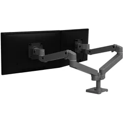 Ergotron LX Pro Monitor Tischhalterung - für 2 LCD-Displays - nebeneinander - Dunkelgrau