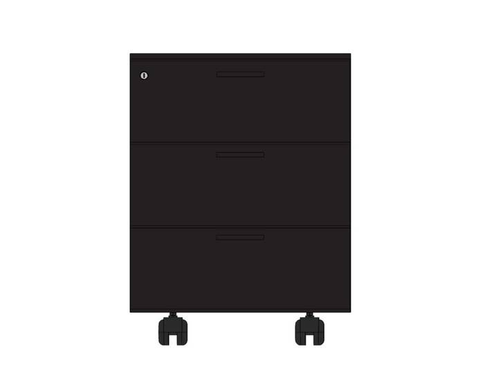 Caisson mobile Casting - 3 tiroirs - Noir