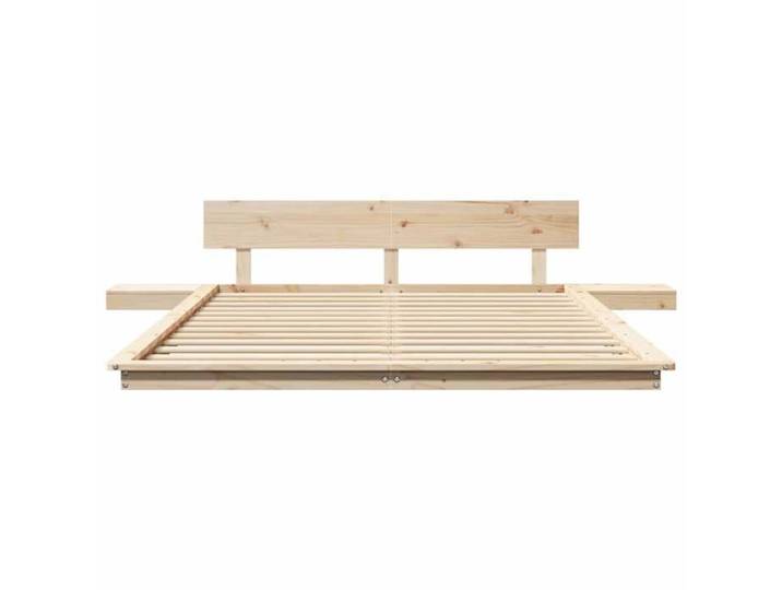 (Sale Christmas) Lit 2 places - 140x200 cm - Cadre de lit - Marron 140x200 cm bois BB7579