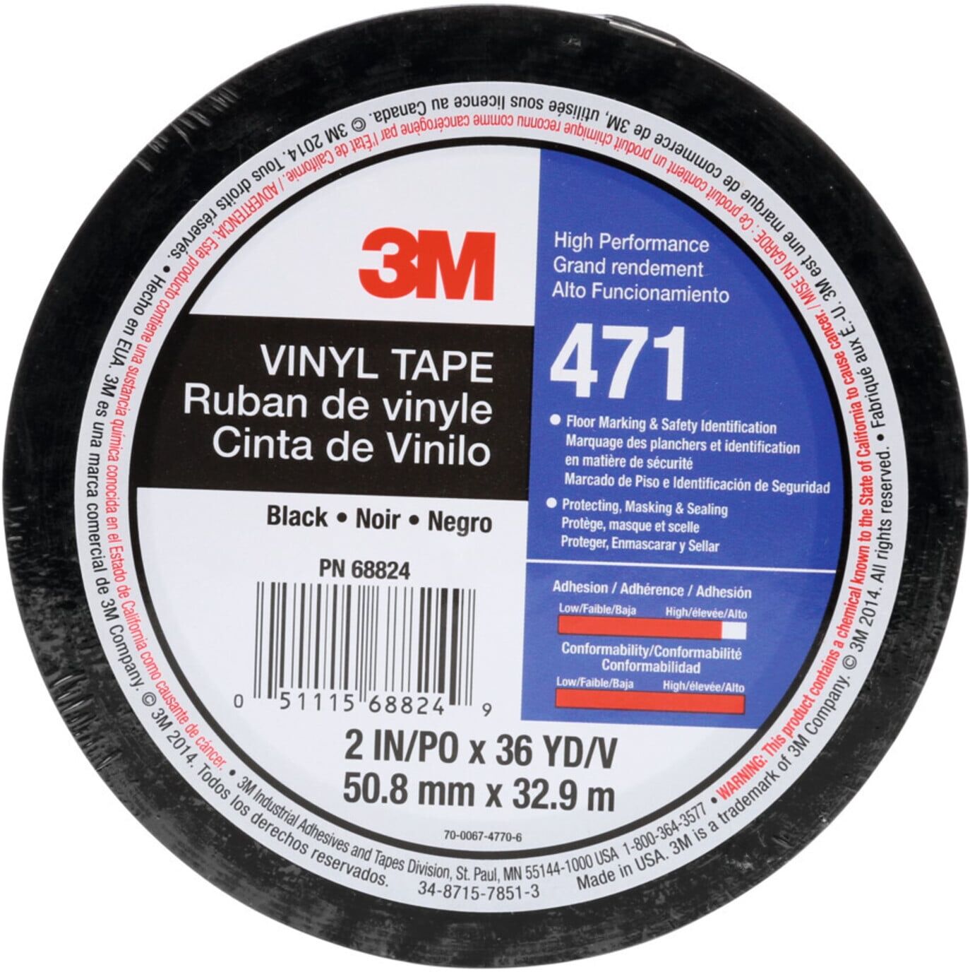 3M PVC-Klebeband weich, Farbe: BLACK (7100044330)