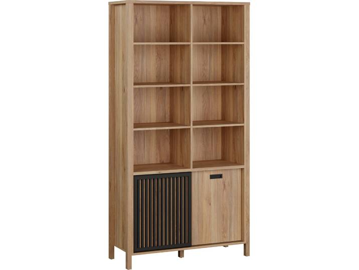 Mehrzweckregal FORTE Jytana Jugendzimmer , braun (mauvella eiche), B:103,4cm H:200,3cm T:40,3cm, Holzwerkstoff, Regale, Mehrzweckregal, B/H/T 103,4/200,3/40,3 cm