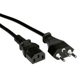 VALUE Netzkabel T12 auf C13, schwarz, 1,8 m 19.99.1220