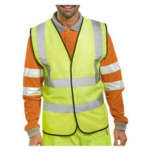 B Seen Weste Hi-Vis Gelb 4XL (4XL) (WCENG4XL)