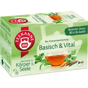 Teekanne Tee Basisch & Vital, BIO, Kräutertee, 36 g, 18 Beutel