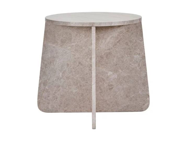 House Doctor Table d appoint Marb 48x48x40 cm Marbre beige'