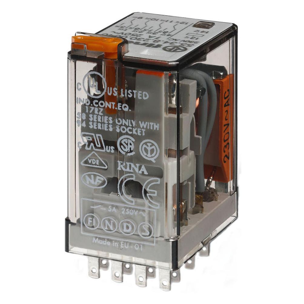 Finder Miniatur-Steckrelais 55.34.8.230.0054 Ausführung des elektrischen Anschlusses Steckanschluss, Bem... (553482300054)