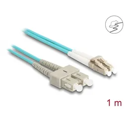 DELOCK LWL Kabel mit Metallarmierung LC Duplex Multimode 1m