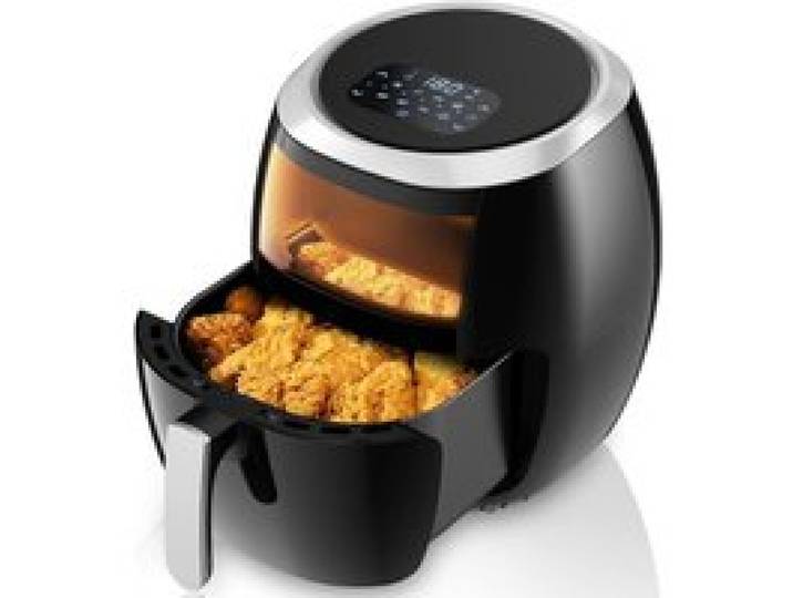 Friteuses À Air Friteuse Air Fryer 8 Prédéfinies Écran Tactile Led Fenêtre De Visualisation 8 L Cuisine Friteuse Air Chaud Se S