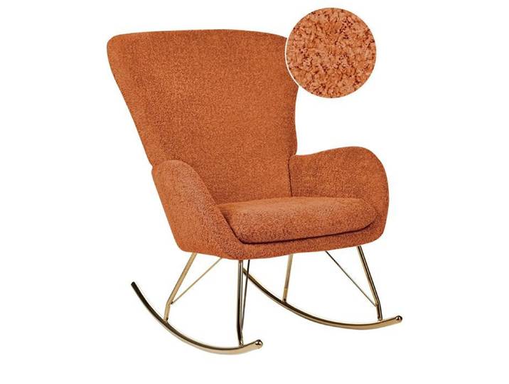 Fauteuil à bascule ANASET Bouclé Orange