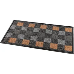 LIFETEX Schmutzfangmatte "Karo", ca. 40 x 70 cm - Grau/Beige