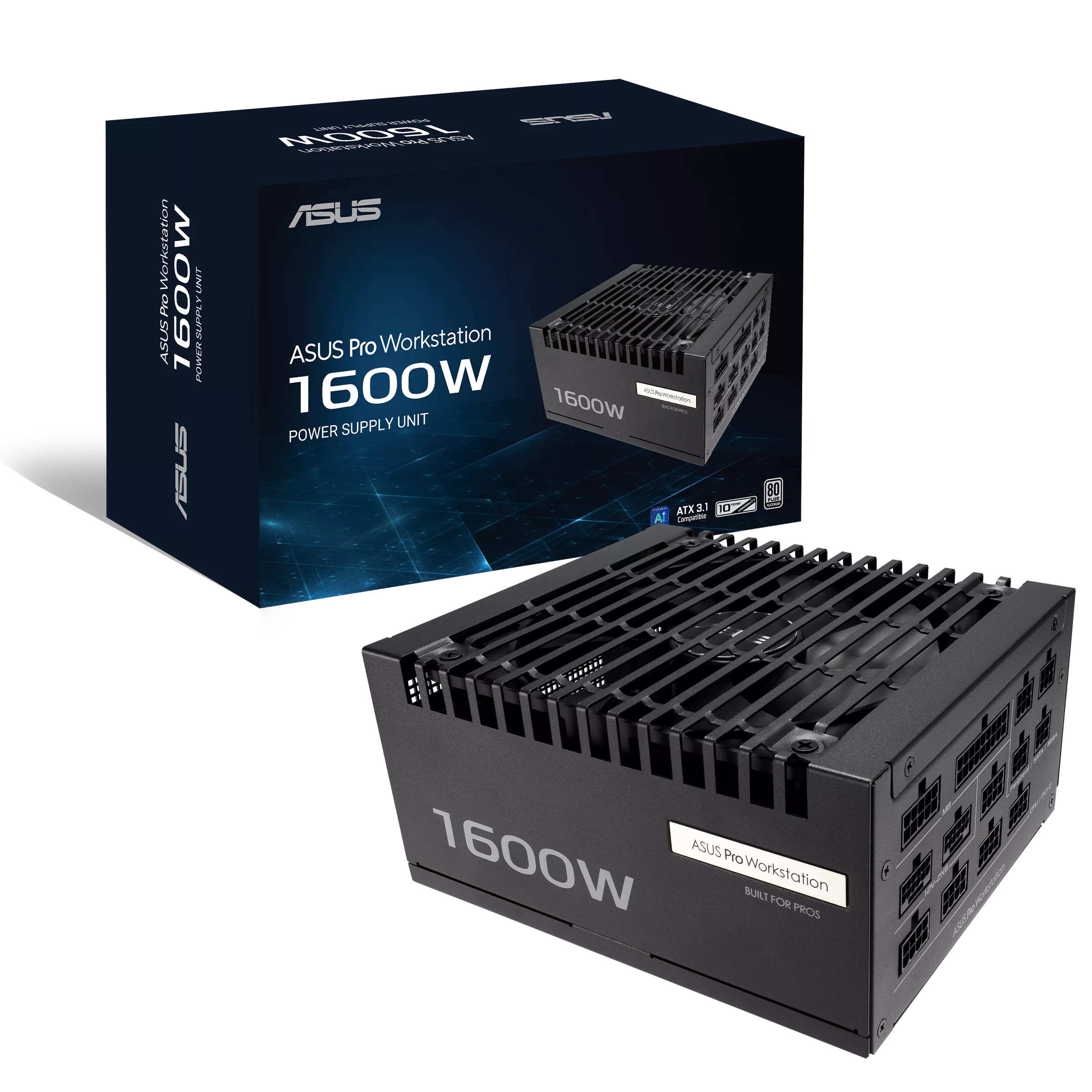 ASUS Pro WS 1600W ATX Netzteil ATX3.1 PCIe5.1 80+ Platinum schwarz 90YE00Z2-B0NA00