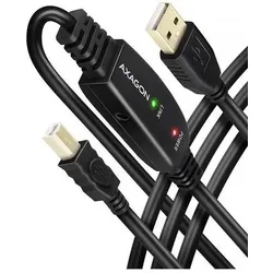 Axagon ADR-215B aktives USB 2.0 Verbindungskabel, USB-A auf USB-B - 15m (15 m, USB 2.0), USB Kabel