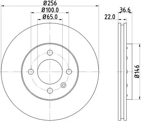 VAICO V10-80122 Brake disc