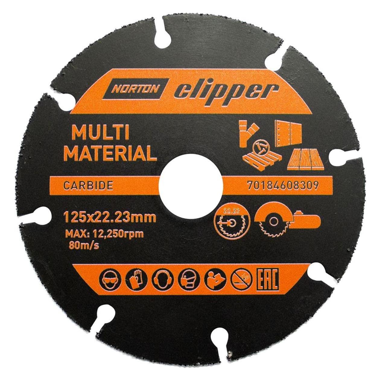 Norton Clipper TCT cutting blade ANGLEGRINDER MULTIMATERIAL 125x22.2 (70184608309)