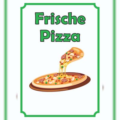 HB-Druck Frische Pizza Schild Hochkant A0 (841x1189mm)