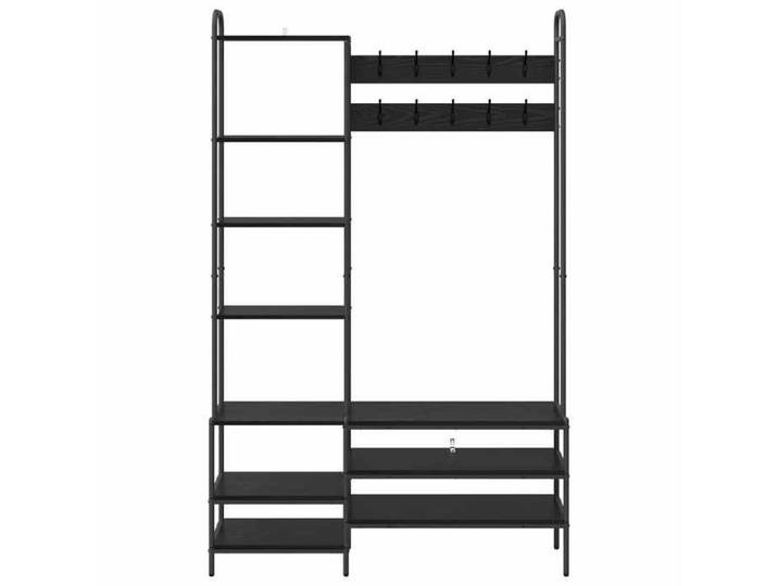 Organiseur à vêtements - Portemanteau avec banc à chaussures - Chêne noir - design élégant - Assemblage requis（8004）
