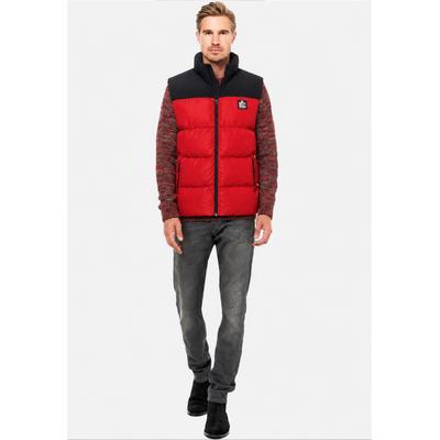Steppweste RUSTY NEAL "18085", Herren, Gr. S, rot, 100% Polyester, normal, Westen Steppweste, mit voluminöser Steppung