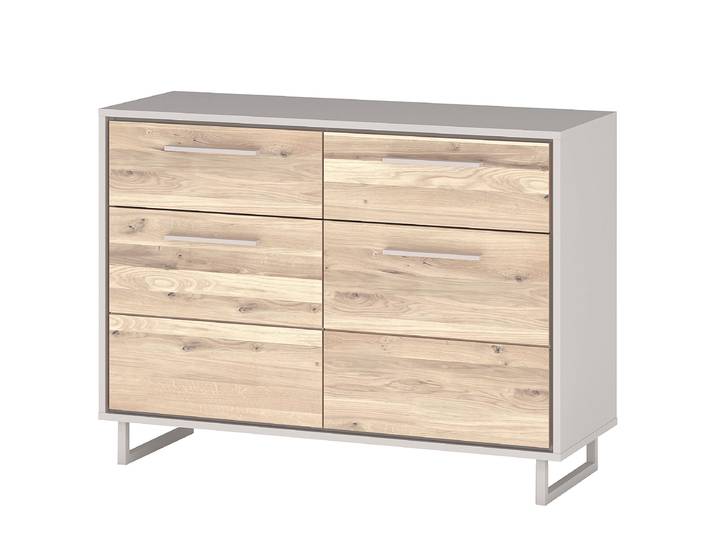 Kommode 108 x 79 x 40cm Grau/Beige