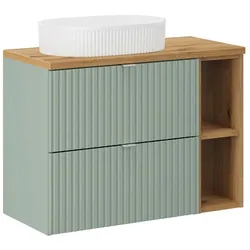 WASCHTISCH 80.4cm Jade Grün und Holz