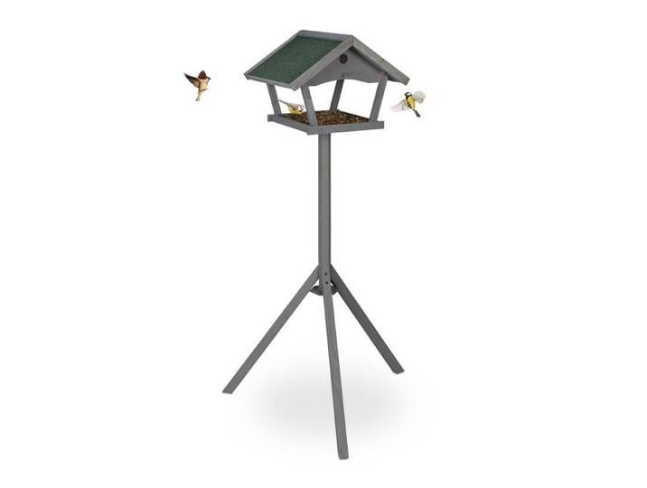 Relaxdays Mangeoire oiseaux extérieur avec support
