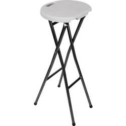 Perel bar stool Polyethylen, Stahl Weiß FP145