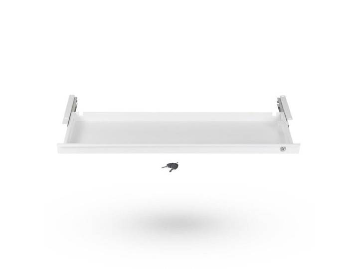 SOTECH Tiroir sous Bureau Fermant à Clé 850 x 265 x 45 mm blanc Tiroir de Rangement