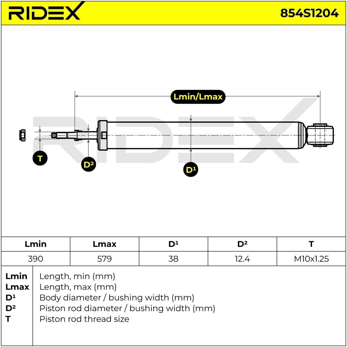 RIDEX 854S1204 Shock absorber