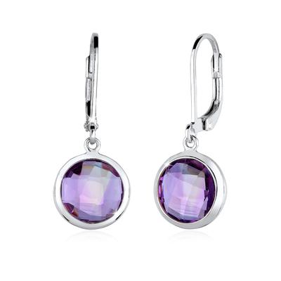Paar Ohrhänger ELLI "Ohrhänger Amethyst Hell Lila 925 Sterling Silber", lila (violett), Ohrringe, Damen, onesize,mit Steinen, Silber 925 (Sterlingsilber)