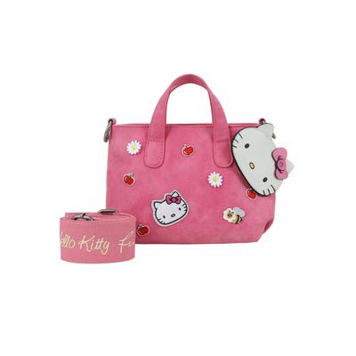 Schultertasche FRITZI AUS PREUSSEN "Big Baby Appletree", Damen, Gr. B/H/T: 11cm x 16,5cm x 20cm, pink, Kunstfaser, bedruckt, Taschen Schultertasche, mit tollem Hello Kitty-Motiv
