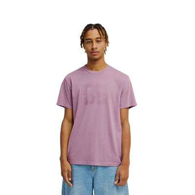 T-Shirt DC SHOES "DC Star Pigment Dye", Herren, Gr. XL, rosa (grapeade), Obermaterial: 75% Baumwolle, 25% Baumwolle., Shirts T-Shirt