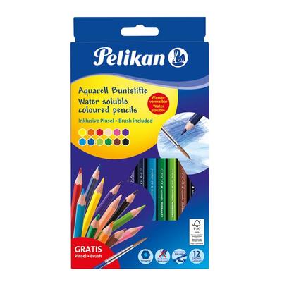 Pelikan 700672 - Aquarell Buntstifte Standard, 12 Stifte