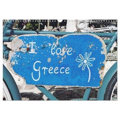 I love Greece (Wandkalender 2027 DIN A3 quer), CALVENDO Monatskalender