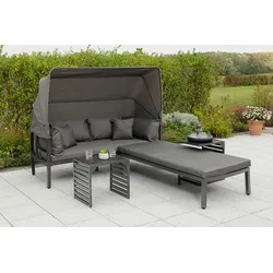 Loungegarnitur 4-tlg. Argos Metall/Textil mit Kissen