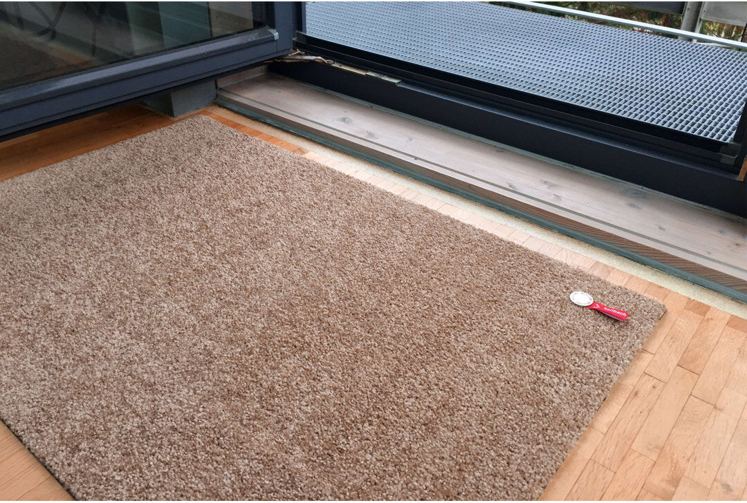 Ebern Designs Sharpe Non-Slip Indoor + Outdoor Door Mat Brown Rectangular 57cm x 87cm