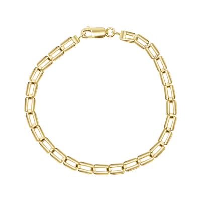 Armband "Gold 375 mit Karabinerverschluss 19cm lang", gelb, FASCINATION BY ELLEN K., Armbänder, Damen, 19cm, Gold, glänzend, Armband