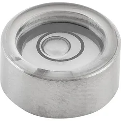 DOSENLIBELLENKÖRPER D1=12 H=6 EDELSTAHL, SCHWARZ, KOMP:GLAS, E25' EMPFINDLICHKEIT 25'
