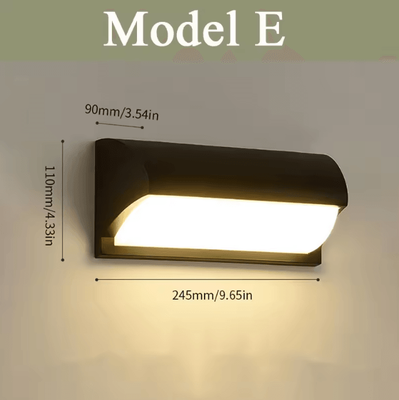 Inspire Curations Modern IP66 Waterproof LED Outdoor Wall Lamp Aluminum Porch & Garden Light model E 16w cold White
